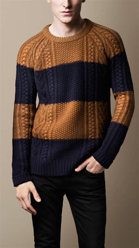 mens burberry sweatee|Burberry knitwear men's.